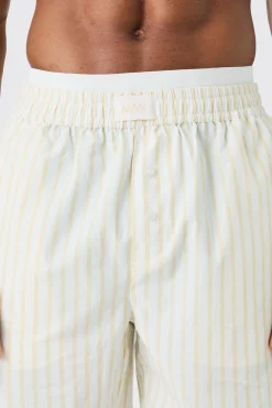 boohooMAN Woven Stripe Double Waistband Short | UK| Loungewear|Underwear & Socks