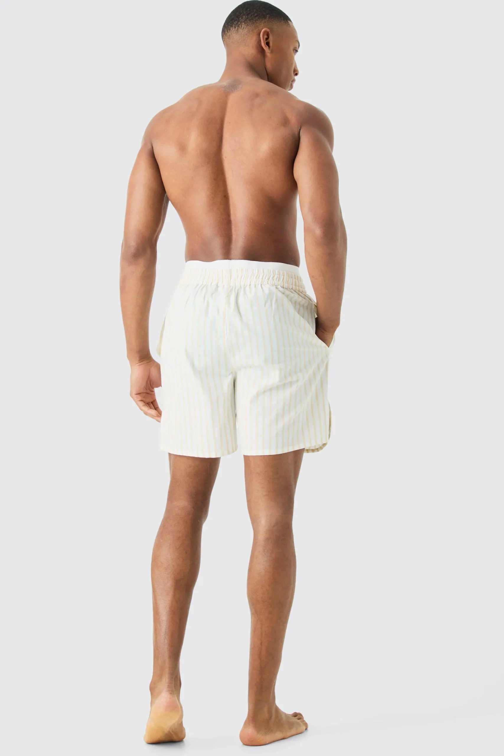 boohooMAN Woven Stripe Double Waistband Short | UK| Loungewear|Underwear & Socks
