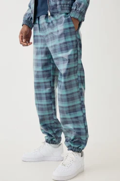 boohooMAN Zip Through Check Pu Harrington Set | UK| Sets & Co-Ords